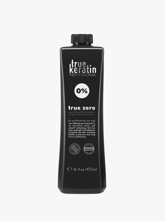 true keratin zero Smoothes all types of hair; promotes long lasting frizz-free protection,
