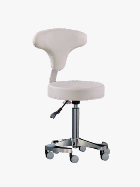Beauty stool with backresty flat seat, cosmoporto