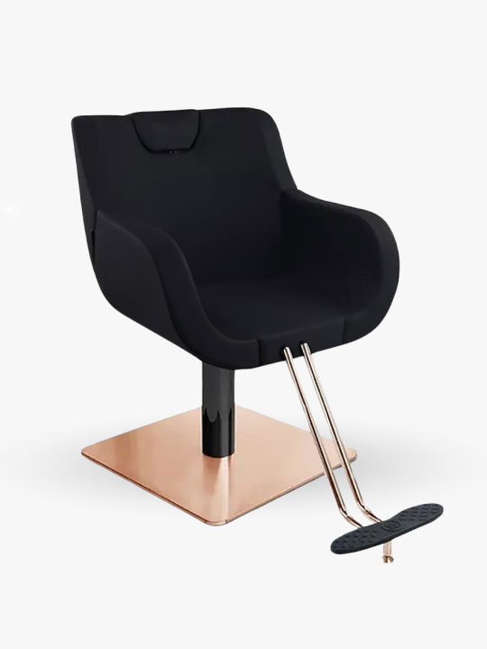 Professional salon styling chair Black & Gold, cosmoporto